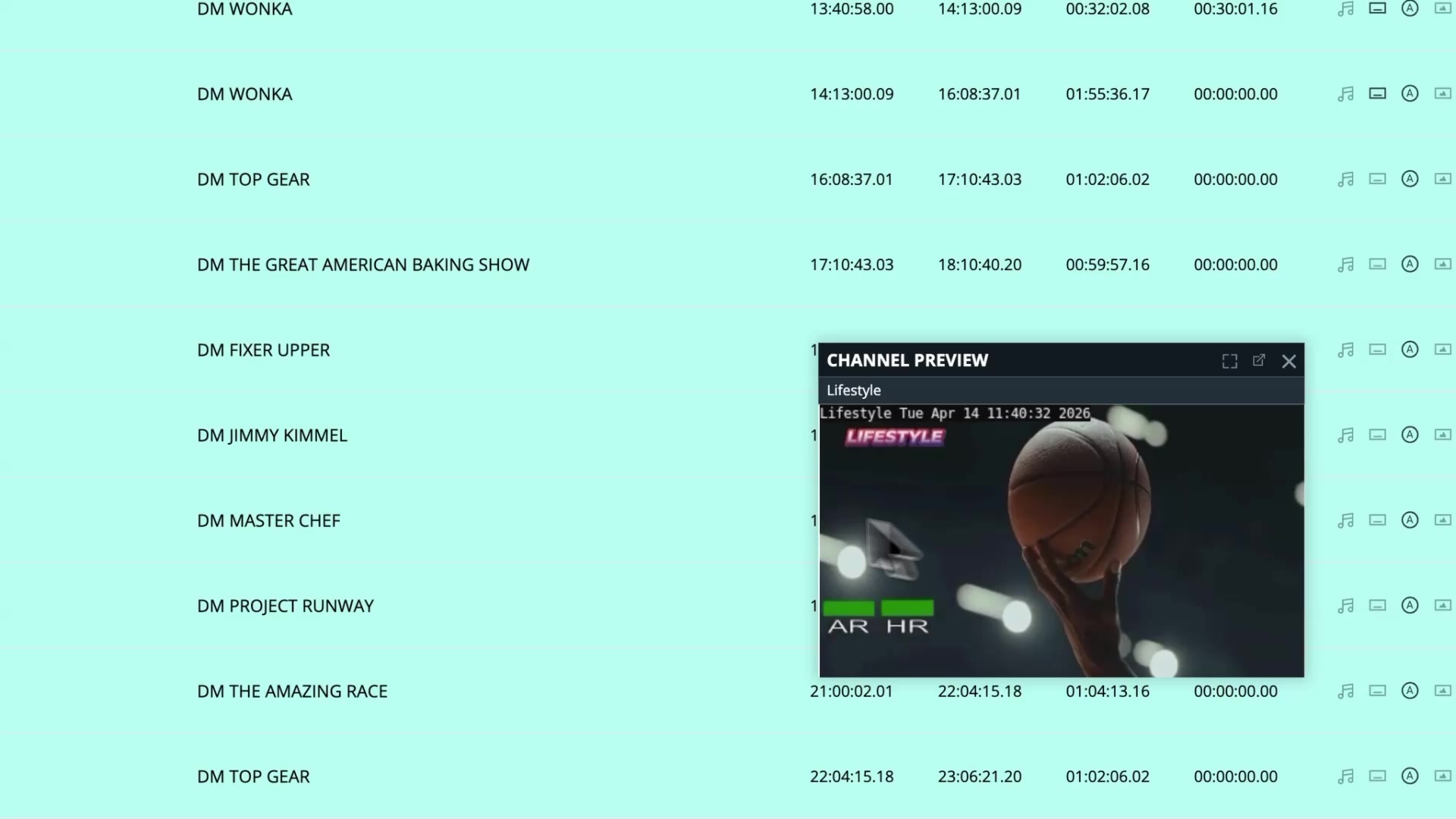 Evrideo Broadcast platform preview